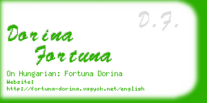 dorina fortuna business card